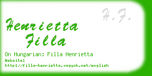 henrietta filla business card